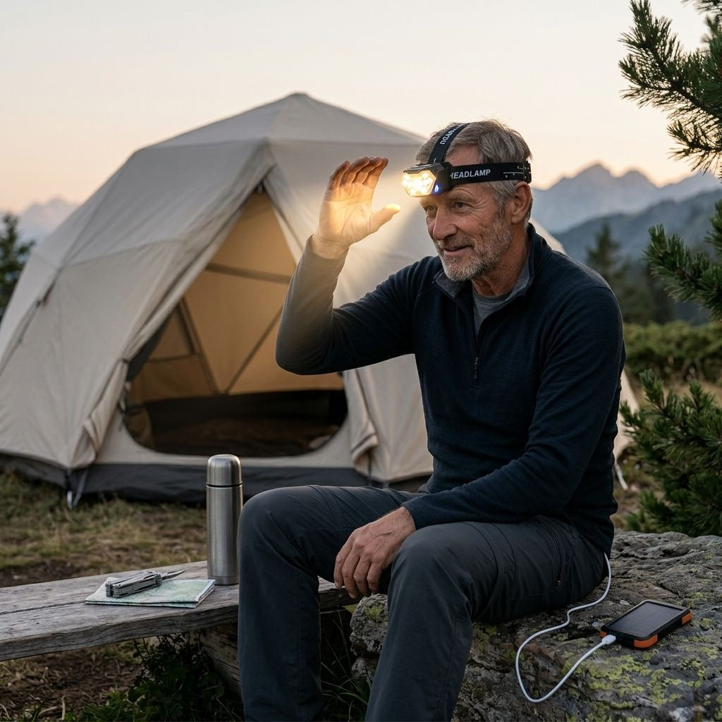 Lampe Frontale LED 9 Modes – Rechargeable USB-C